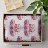 Cute Sloth Driving a Pink Convertible Pattern Seidenpapier (Geschenk)