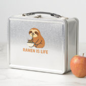 Cute Sloth Eating Ramen � Funny Noodle Lover Desig Metall Brotdose (Beispiel)