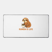 Cute Sloth Eating Ramen � Funny Noodle Lover Desig Schreibtischunterlage (Vorderseite)