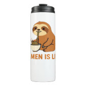 Cute Sloth Eating Ramen � Funny Noodle Lover Desig Thermosbecher (Vorderseite)