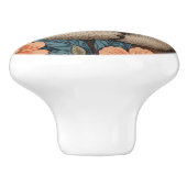 Cute Sloth Elegant Floral William Morris Inspired Keramikknauf (Seitenansicht)