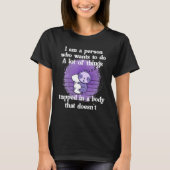Cute Sloth Fibro Lupus Chronic Fatigue Spoonie Sle T-Shirt (Vorderseite)