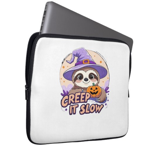 Cute Sloth Halloween Shirt � Funny Creep It Slow W Laptopschutzhülle (Vorne Rechts)