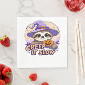 Cute Sloth Halloween Shirt � Funny Creep It Slow W Serviette (Beispiel)