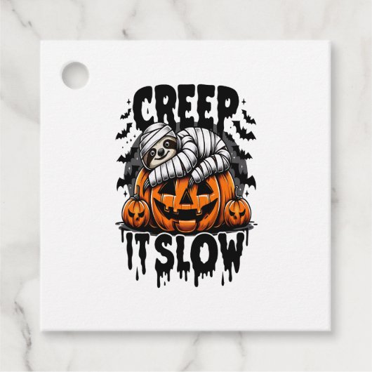 Cute Sloth Happy Halloween Geschenkanhänger