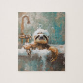 Cute Sloth in Bubble Bath Jigsaw Puzzle (Vertikal)