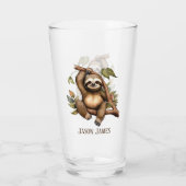 Cute sloth lovers add monogram glas (Rückseite)