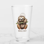Cute sloth lovers add name glas (Rückseite)