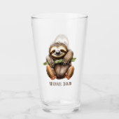 Cute sloth lovers add name glas (Vorderseite)