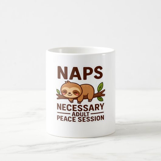Cute Sloth Naps � Necessary Adult Peace Session Cl Kaffeetasse (Mittel)
