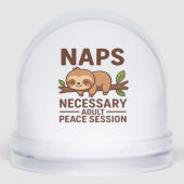 Cute Sloth Naps � Necessary Adult Peace Session Cl Schneekugeln (Vorderseite)