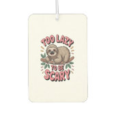 Cute Sloth on Branch with Playful Autolufterfrischer (Vorderseite)