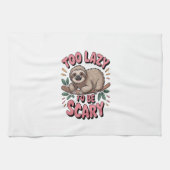 Cute Sloth on Branch with Playful Geschirrtuch (Horizontal)