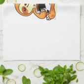 Cute Sloth Relaxing with Hot Coffee Premium T-Shir Geschirrtuch (Gefaltet)