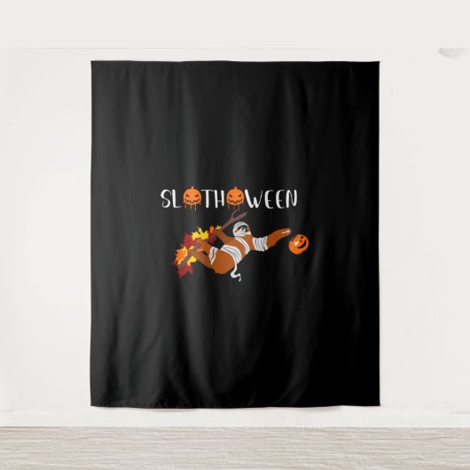 Cute sloth Slothoween Halloween Anzug Wandteppich (Vorderseite)