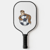 Cute Sloth Soccer Kids Lazy Sloth With Soccer Ball Pickleball Schläger (Vorderseite)