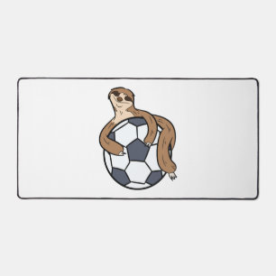 Cute Sloth Soccer Kids Lazy Sloth With Soccer Ball Schreibtischunterlage