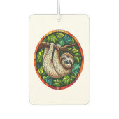 Cute Sloth Stained Glass Ornament Autolufterfrischer (Vorderseite)