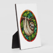 Cute Sloth Stained Glass Ornament Fotoplatte (Seite)