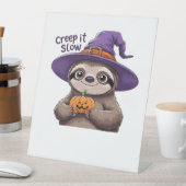 Cute Sloth Witch Halloween Shirt � Creep It Slow P Sockelschild (In Situ)