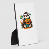 Cute Sloth with Pumpkin Halloween Cartoon Vector I Fotoplatte (Seite)