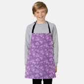 Cute small purple floral summer pattern schürze (Getragen)