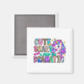 Cute Smart And A Little Bit Dramatic Funny Unicorn Magnet (Vorderseite/Rückseite)