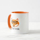 Cute smart fox with spectacles coffee Mug Tasse (Vorderseite Links)
