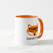 Cute smart fox with spectacles coffee Mug Tasse (VorderseiteRechts)