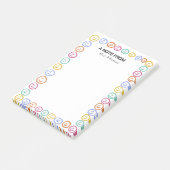 Cute Smile faces a Note from Teacher Post-it Klebezettel (angewinkelt)