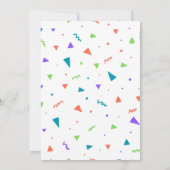 Cute Smiley Balloons & Cake Custom Birthday  Einladung (Rückseite)