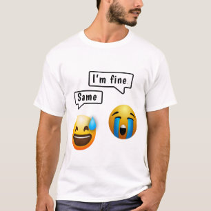 Cute Smiley Face Emoji Herren T-Shirt
