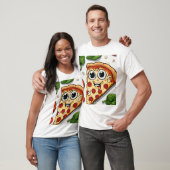 Cute Smiling Cartoon Pizza Slice with Happy Face - T-Shirt (Unisex)