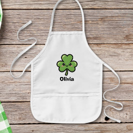 Cute Smiling Clover Kinderschürze