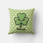 Cute Smiling Clover Kissen (Rückseite)