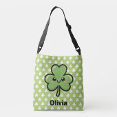 Cute Smiling Clover Tragetaschen Mit Langen Trägern (Rückseite)