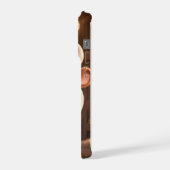 Cute Smiling Cow with Flower Crown Aesthetic iPhone Hülle (Linke Seite)