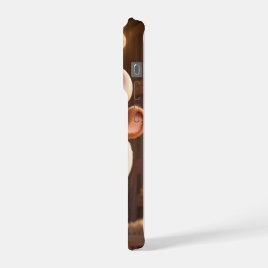 Cute Smiling Cow with Flower Crown Aesthetic iPhone Hülle (Linke Seite)