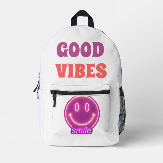 Cute Smiling Face Pillow – Cheerful Home Decor” Bedruckter Rucksack (Vorderseite)