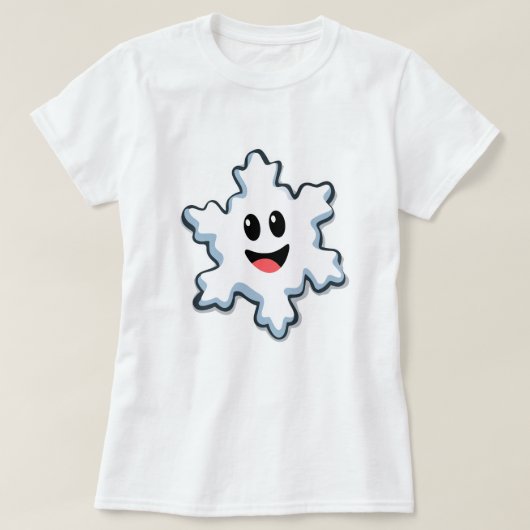 Cute Smiling Snowflake – Happy Christmas T-Shirt (Design vorne)