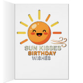 Cute Smiling Sun Birthday Greeting Card - Sun Kiss (Innen (Rechts))