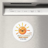 Cute Smiling Sun Birthday Wishes Fridge Magnet (In Situ (Geschirrspüler))