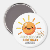 Cute Smiling Sun Birthday Wishes Fridge Magnet (Vorderseite/Rückseite)
