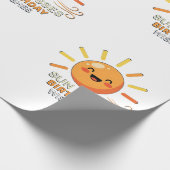 Cute Smiling Sun Birthday Wishes Wrapping Paper Geschenkpapier (Ecke)