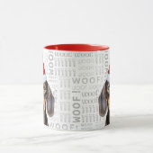 Cute Smooth Dachshund Lover Christmas Holiday Tasse (Zentrum)