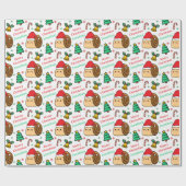Cute Snail Christmas Tree Holidays Geschenkpapier (Flach)