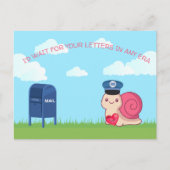 Cute Snail Mail Pen Pal Postcard Postkarte (Vorderseite)