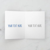 Cute snow leopard cartoon illustration karte (Innenseite)