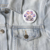 Cute Snow Leopard Paw Mountain Design Button (Beispiel)