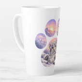 Cute Snow Leopard Paw Mountain Design Milchtasse (Linke Ecke)